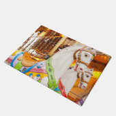 Pferde Karrousellgrün, Vintage Türmatte (Schrägansicht)