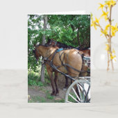 Pferde Karte (Gelbe Blume)