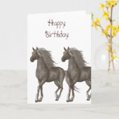 Pferde Karte (Gelbe Blume)