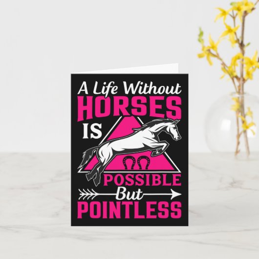 - Pferde Karte (Gelbe Blume)