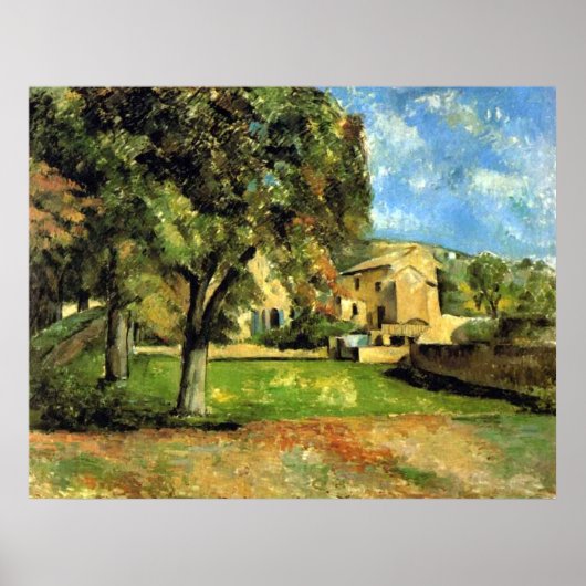 Pferde-Kastanien-Bäume - Paul Cezanne - c1890 Poster (Vorne)