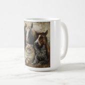 Pferde, Katzen und Hunde Kaffeetasse (VorderseiteRechts)