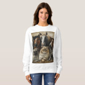 Pferde, Katzen und Hunde Sweatshirt (Vorne ganz)