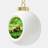 PFERDE KERAMIK Kugel-Ornament (Rechts)