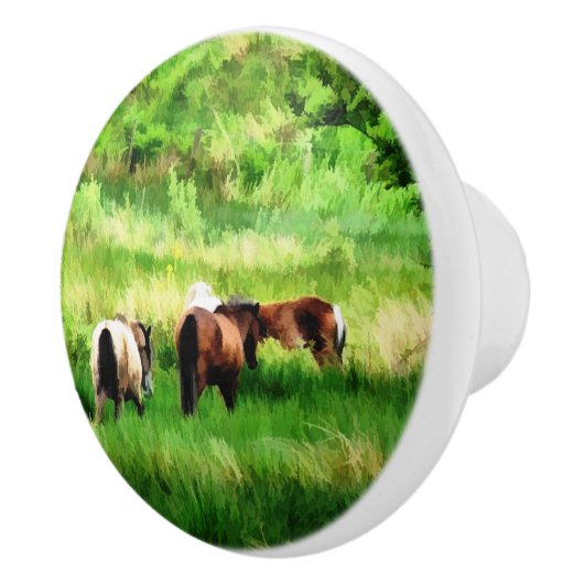 PFERDE KERAMIKKNAUF (Rechts)