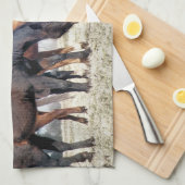 PFERDE KÜCHENTUCH (Viertel Falte)