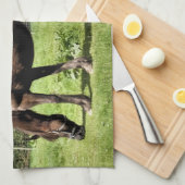 PFERDE KÜCHENTUCH (Viertel Falte)