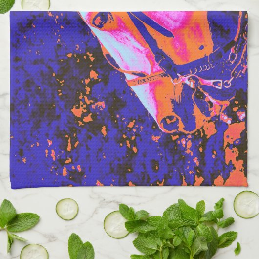 PFERDE KÜCHENTUCH (Gefaltet)