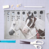 Pferde Land Rustikaler Weißbrauner Western Seidenpapier (Handwerk)