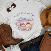 Pferde Landschaft Meilenstein Geburtstag T-Shirt