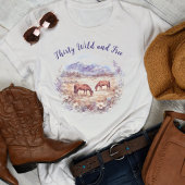 Pferde Landschaft Meilenstein Geburtstag T-Shirt