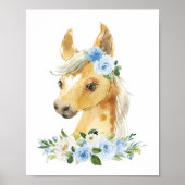 Pferde, Landtiere, Blüten, Kinderzimmer für Junge Poster (Vorne)
