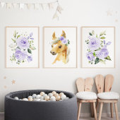 Pferde, Landtiere, Lilac-Blume, geschlechtsneutral Bilderwand Sets