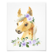 Pferde, Landtiere, Lilac-Blume, geschlechtsneutral Fotodruck (Vorne)