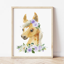 Pferde, Landtiere, Lilac-Blume, geschlechtsneutral Fotodruck