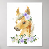 Pferde, Landtiere, Lilac-Blume, geschlechtsneutral Poster (Vorne)