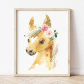 Pferde, Landtiere, rosa Blume, Kinderzimmer für Mä Bilderwand Sets