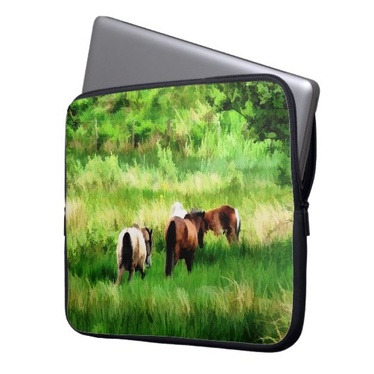 PFERDE LAPTOPSCHUTZHÜLLE (Vorderseite Links)