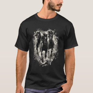 Pferde laufen auf das Pferdereiten zu Pferd T-Shirt