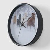 Pferde laufen durch den Schnee Uhr (Winkel)