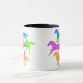 Pferde laufen Farbe - Farbe auswählen Tasse (Zentrum)