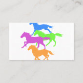 Pferde laufen Farbe - Farbe auswählen Visitenkarte (Rückseite)