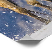 Pferde laufen im Schnee Poster (Ecke)