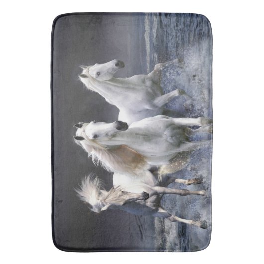 Pferde laufen Kissen Badematte (Vorderseite Vertikal)