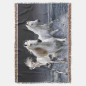 Pferde laufen Kissen Decke (Vorderseite Vertikal)