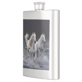 Pferde laufen Kissen Flachmann (Links)