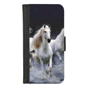 Pferde laufen Kissen iPhone 8/7 Geldbeutel-Hülle