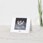 Pferde laufen Kissen Karte (Rückseite)