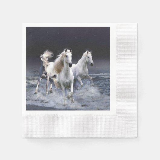 Pferde laufen Kissen Serviette (Vorderseite)