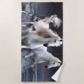 Pferde laufen Kissen Strandtuch (Vorderseite)