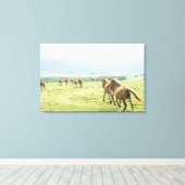 Pferde laufen leinwanddruck (Insitu (Holzboden))