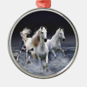 Pferde laufend Wurfkissen Ornament Aus Metall