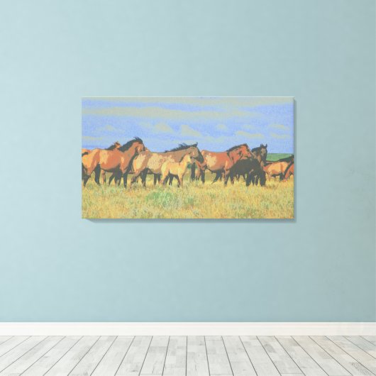 Pferde Leinwanddruck (Insitu (Holzboden))