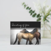 Pferde Liebe Freundschaft Postkarte - Denken Sie a (Stehend Vorderseite)