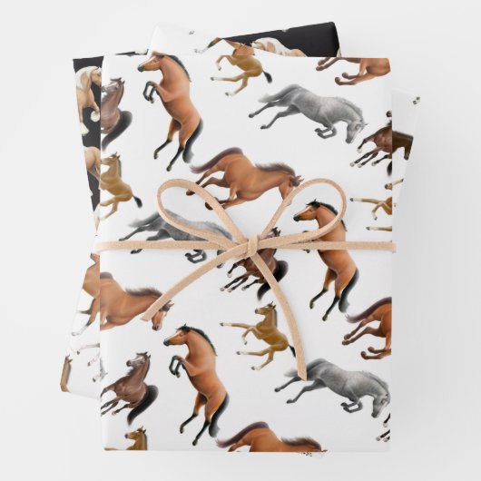 Pferde-Liebe Geschenkpapier Set (Beispiel)