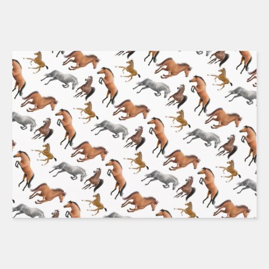 Pferde-Liebe Geschenkpapier Set (Vorderseite)