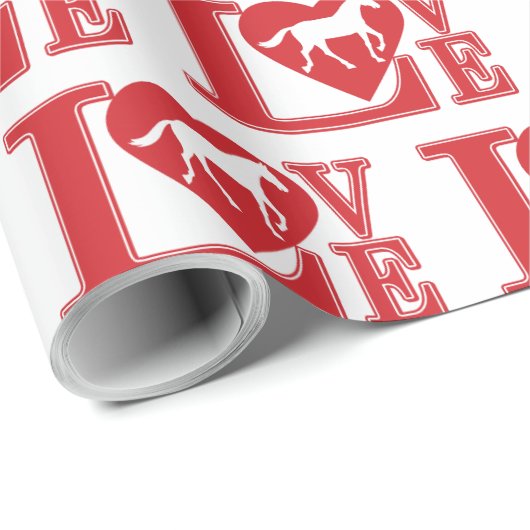 Pferde Liebe, I Liebe Pferde Geschenkpapier (Rolleneckpunkt)