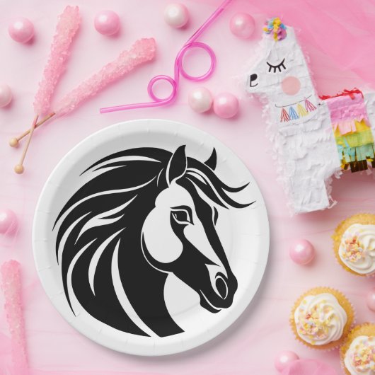 Pferde Liebe Reittiere Pappteller (Party)