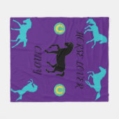 Pferde Lover Fleece Decke mit personalisiertem Nam (Vorderseite (Horizontal))