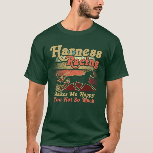 Pferde machen mich glücklich, Rennpferde über f T-Shirt (Vorderseite)