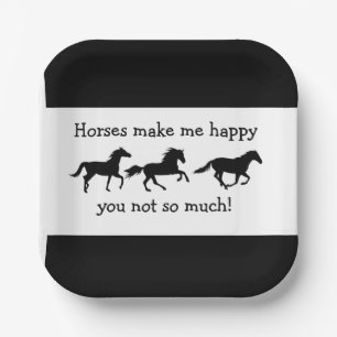 Pferde machen mich glücklich Sie nicht so viel lus Pappteller