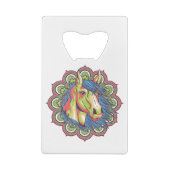Pferde-Mandala Geldbeutel Flaschenöffner (Rückseite)