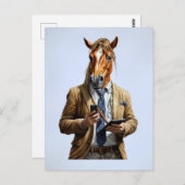 Pferde Mann Postkarte (Vorne/Hinten)