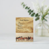 PFERDE/MAREN UND FOHLEN VISITENKARTE (Stehend Vorderseite)