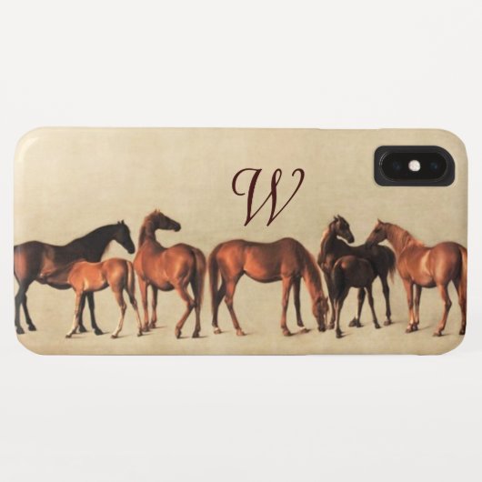 PFERDE/MARKE UND FOHLEN Monogramm Case-Mate iPhone Hülle (Rückseite (Horizontal))