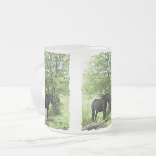 PFERDE MATTGLASTASSE (Vorderseite Links)